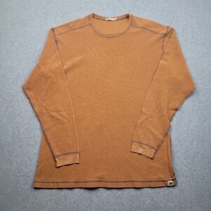 Agave Palma Thermal Shirt Mens Large Long Sleeve Waffle Knit Full Cut Agavelux